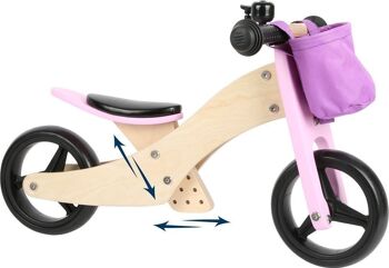 Vélo d'équilibre tricycle 2 en 1 rose 4