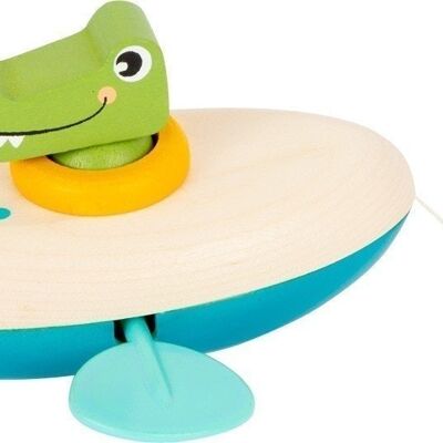 Water toy wind-up canoe crocodile