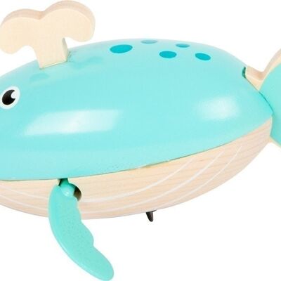 Wind-up whale water toy