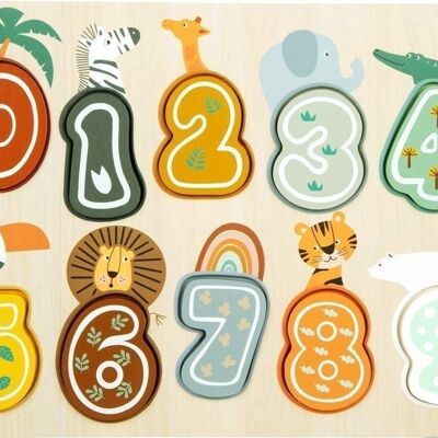 Setzpuzzle Zahlen „Safari“