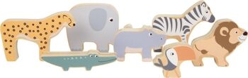 Animaux à empiler "Safari" | Jouets de motricité | Bois 2