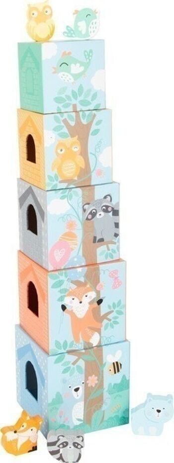 Cubes à empiler Pastel | Jouets de motricité | Bois 1