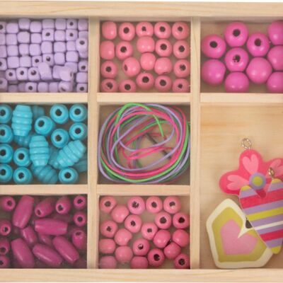 Perles à enfiler kit de bricolage compact | Artisanat | Bois