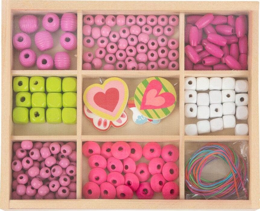 Set di perline da infilare | Creazione | Legna