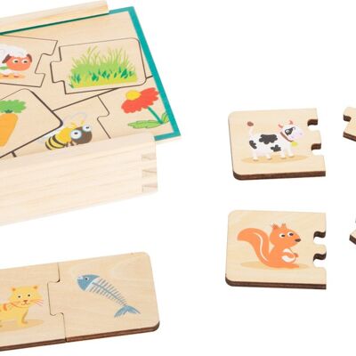 Puzzle box feeding animals | educational toys | Wood
