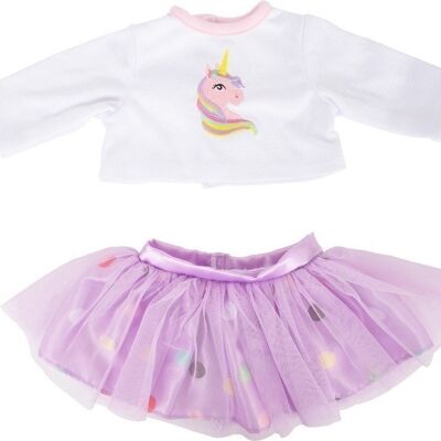 Doll clothes skirt and long-sleeved shirt