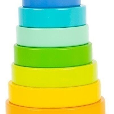 Rainbow stacking tower stacking game