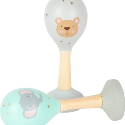 Music Rattles Pastel | Clutching toys, rattles | Wood