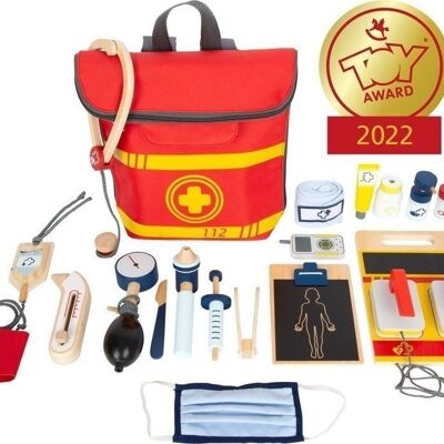 Emergency doctor backpack | Doctor and rescue toy | Wood