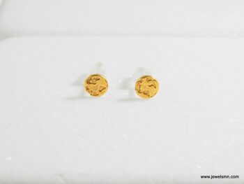 Boucles d'oreilles en or massif Terre. 2