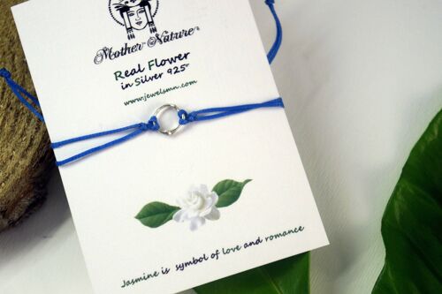 Jasmine plant Bracelet. Real Jasmine twig bracelet in sterli x