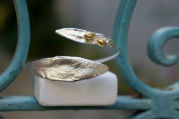 Bracelet branche d'olivier en argent pour femme, bijoux de mariée à St 1