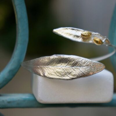 Bracelet branche d'olivier en argent pour femme, bijoux de mariée à St