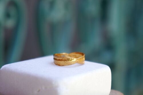 Gold Ring Olive Leaf Ring, wedding band 18k 14K 9k
