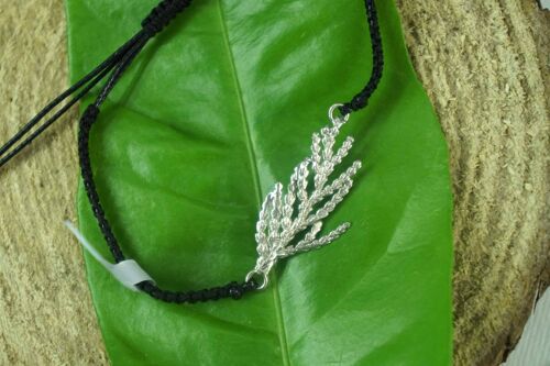 Juniper Woven & Braided Bracelet Cypress Leaf in sterling Si