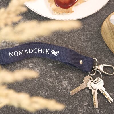 Navy Blue Come Back Keychain