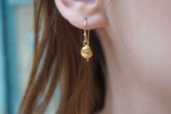 Boucles d'oreilles en or massif véritable coquillage pour femmes, Dainty Everyda 3