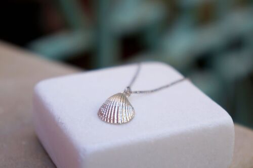 Nautical pendant Necklace sea shell on 925 Sterling Silver