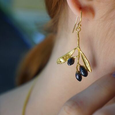 Earrings REAL Olive Earrings for Women, Nature Earrings