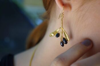 Boucles d'oreilles REAL Olive Boucles d'oreilles pour femmes, Boucles d'oreilles nature 1