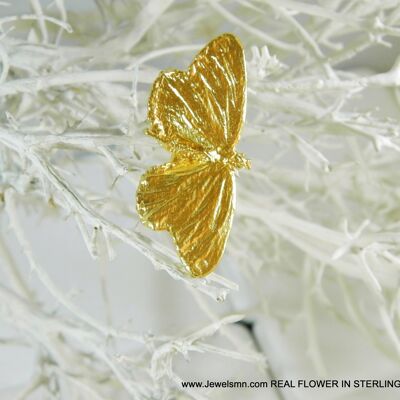 Véritable Bague Papillon Tout Or ou Argent et Or.