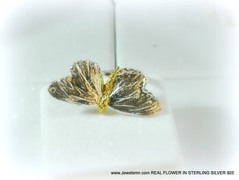 Véritable Bague Papillon Tout Or ou Argent et Or. 2