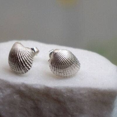 Sea shell Stud Earrings Sterling Silver.