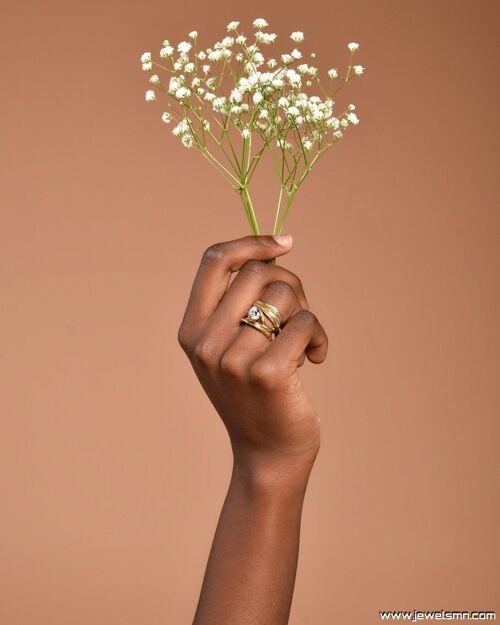 Gold Branch ring with lab creative diamond. Tree branch ring