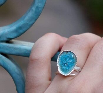 Turquoise Parures de bijoux bleu clair, Argent Limpet Shell, Elega 1