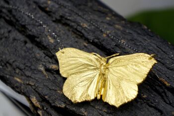 Collier papillon en OR 14 carats sur argent sterling. 1