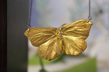 Collier papillon en OR 14 carats sur argent sterling. 4
