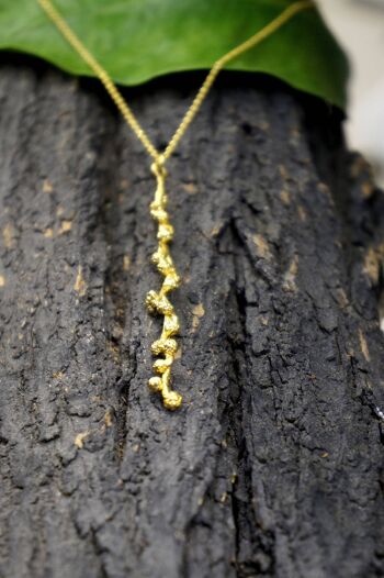 Collier de branche d'or massif de bijoux inspirés de la nature pour les femmes 1