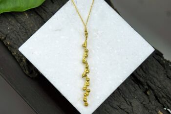 Collier de branche d'or massif de bijoux inspirés de la nature pour les femmes 3