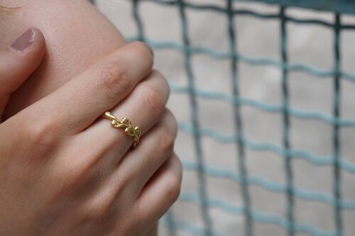 Gold branch Ring for Women, Solid Gold twig Ring