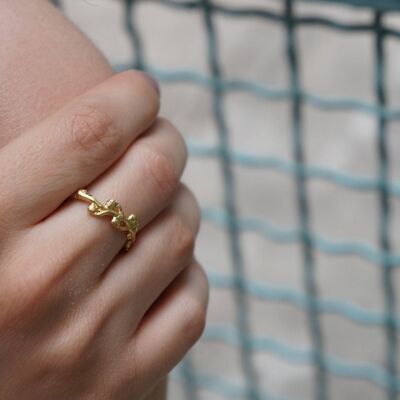 Gold branch Ring for Women, Solid Gold twig Ring