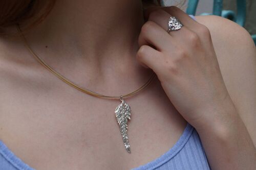 Nature jewelry Fern Leaf Necklace foe women,Electroformed St