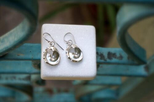 Earrings Small Dangle Earrings, Silver Sea Shell