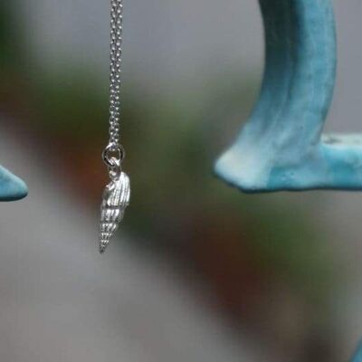 Minimal necklaces for women. Sea Shell Pendant 925 Sterling