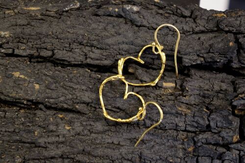 Heart Earrings for girls and women. Sterling silver jasmine x