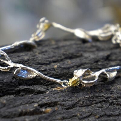 Silver Bracelets for Women, Olive branch, Bloom and leaf Bra