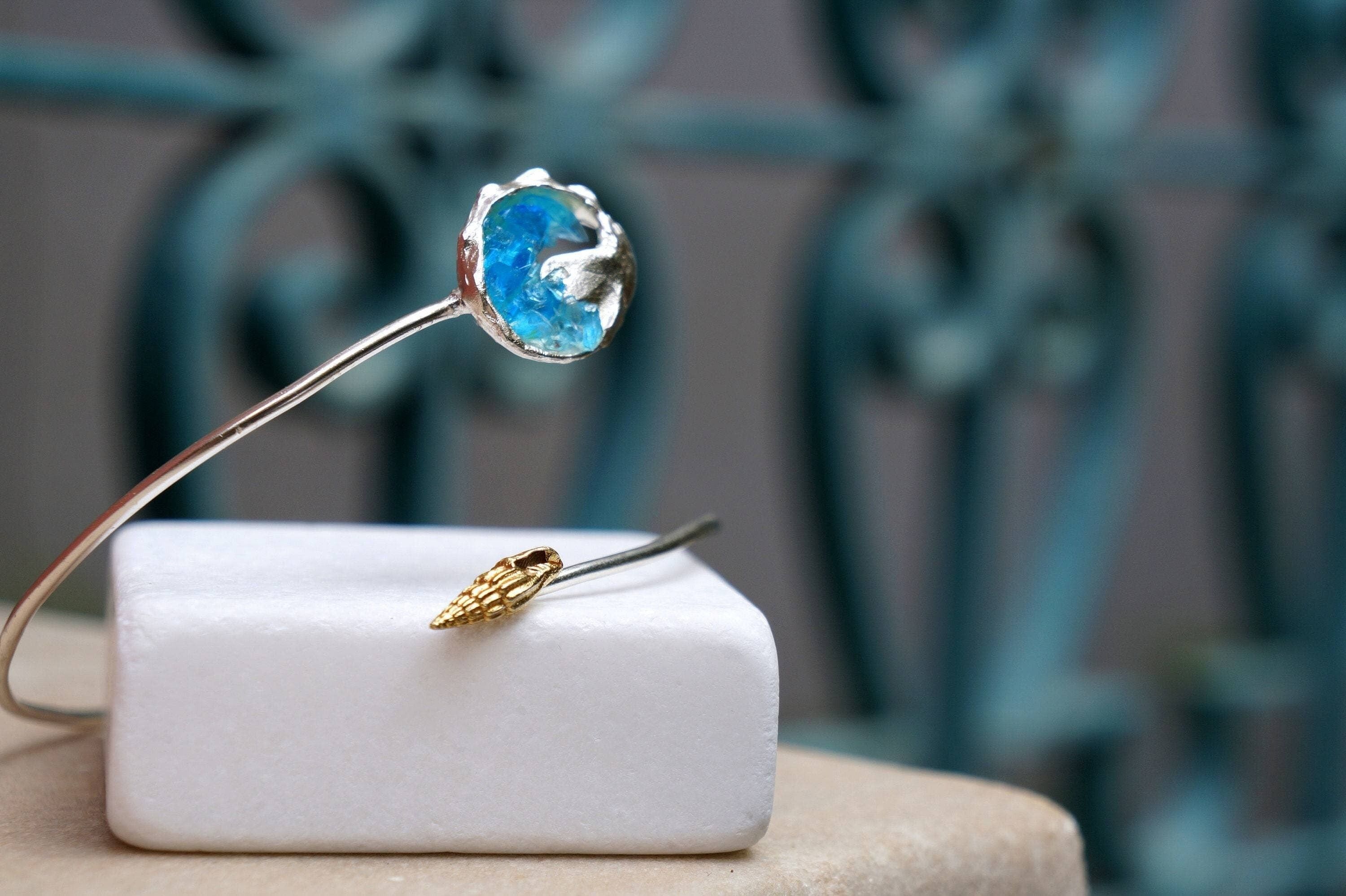 Summer bracelet made from sterling recycled silver 925 with