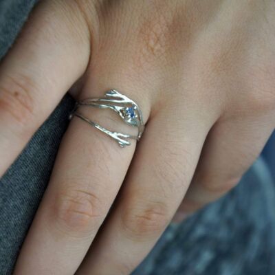 Thin Branches Ring Jasmine Statement Twig Ring in Sterling S