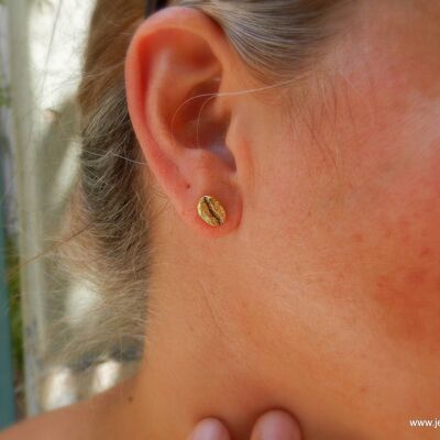 Earrings Coffe stud earrings gift for coffe lovers. 14k gold