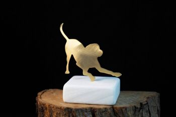 Déco Maison Cadeau Art Petite statue Happy Dog,Déco minimaliste 3