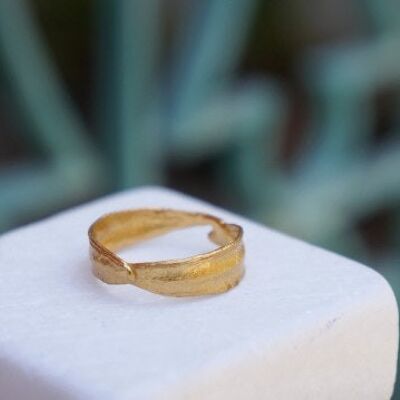 Gold Ring Olive Leaf Ring, wedding band 18k 14K 9k solid