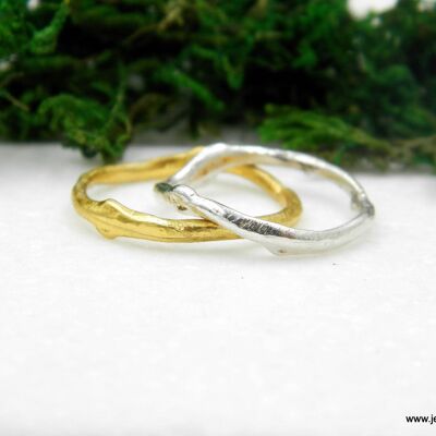 Wedding Ring Set,Couple Ring Set in Solid Gold