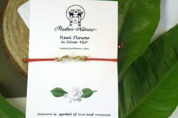 Bracelet Cordon Florar ajustable, argent sterling, délicat 1