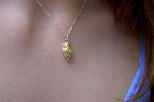 Heart shape Sea Shell Necklace, half heart necklace, Real Se
