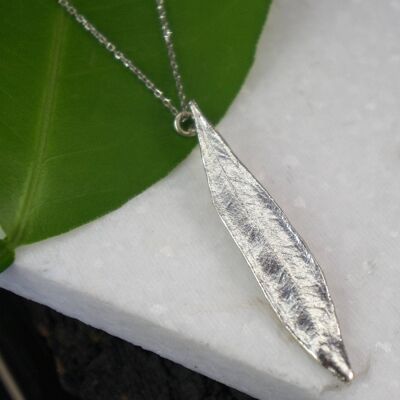 Olive Leaf chain Necklace for Women, on Sterling silver