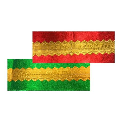 Cake Frills Green/Red with Gold Merry Christmas Centre Assortment